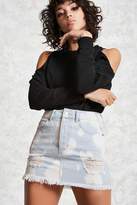 Thumbnail for your product : Forever 21 Bleached Denim Mini Skirt