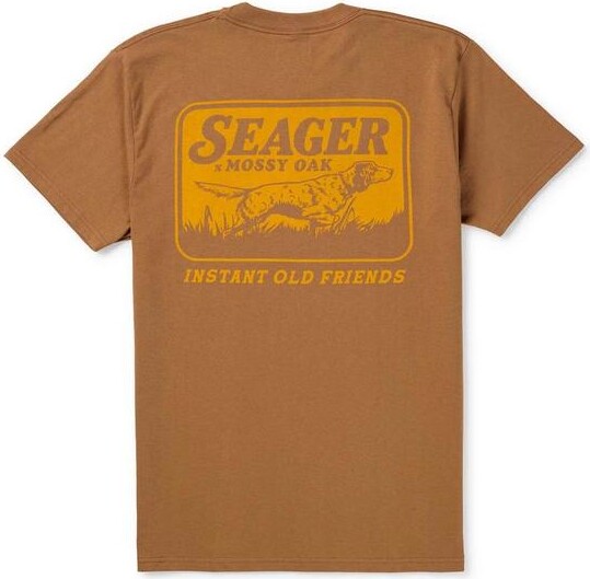 Men's Seager Co. Mossy Oak Bird Dog T-Shirt Medium Brown