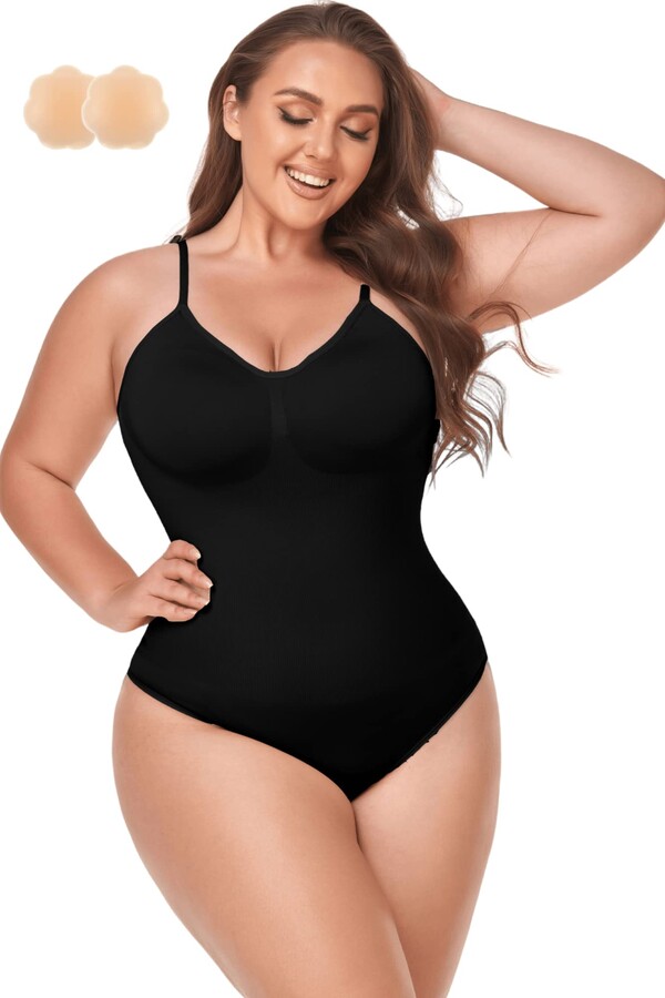 invfreso Shapewear Bodysuit Body Shaper for Women Strong Tummy Control