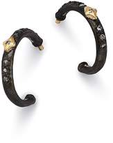 Thumbnail for your product : Armenta 18K Yellow Gold & Blackened Sterling Silver Old World Crivelli Champagne Diamond Hoop Earrings