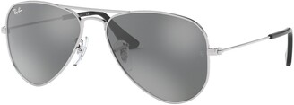 Ray-Ban Junior 50mm Mirrored Aviator Sunglasses