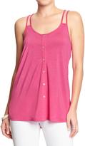 Thumbnail for your product : Old Navy Women's Cut-Out Strap Button-Front Tanks