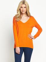 Thumbnail for your product : South V-Neck Curved Hem Jumper