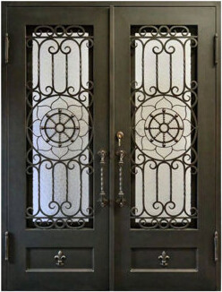 Nationwide Iron Works Owl Eyes Double Iron Door