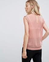 Thumbnail for your product : Sisley Sheer Sleeveless Frill Top