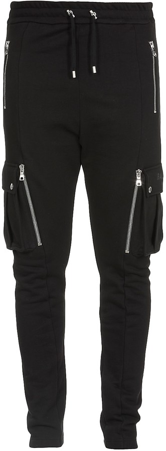 balmain zipper jeans