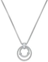 Thumbnail for your product : Macy's Diamond Double Circle Pendant Necklace (1/4 ct. t.w.) in Sterling Silver
