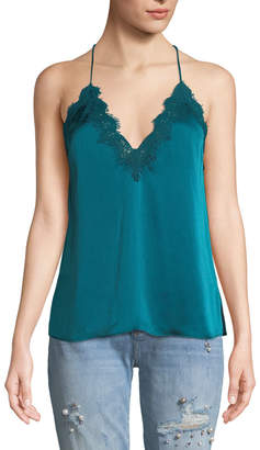 CAMI NYC The Everly Silk Camisole w/ Lace
