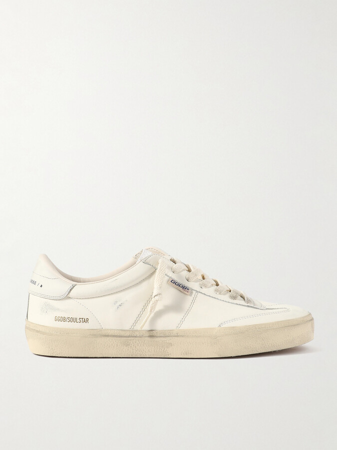 Golden Goose Soul-Star Distressed Leather Sneakers