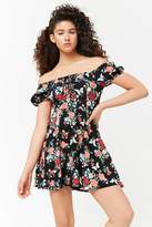Thumbnail for your product : Forever 21 Off-the-Shoulder Floral Dress