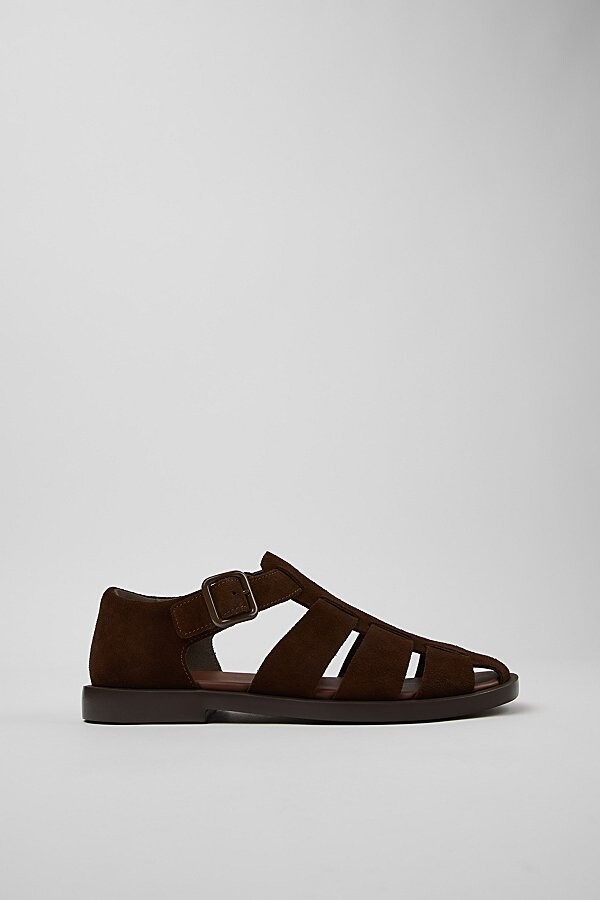 Camper Don Leather Fisherman Sandal in Black