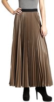 Thumbnail for your product : BCBGMAXAZRIA sandstone sheen accordion pleated maxi skirt