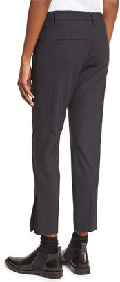 Brunello Cucinelli Cropped Stretch-Wool Pants