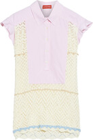 Thumbnail for your product : Altuzarra Batten Striped Cotton-poplin And Crochet-knit Shirt