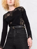 Thumbnail for your product : Ermanno Scervino Lace-Panel Long-Sleeve Top