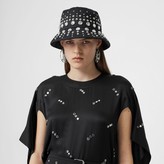Thumbnail for your product : Burberry Cut-out Sleeve Embellished Silk Satin Dress
