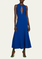 Thumbnail for your product : Victoria Beckham Draped Keyhole Fit-&-Flare Dress