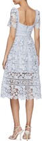 Thumbnail for your product : Self-Portrait Square Neck Floral Lace Midi Dress