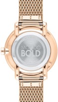 Thumbnail for your product : Movado Bold Rose Gold Ion-Plated Stainless Steel, Crystal & Mesh-Link Bracelet Watch