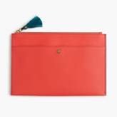 Thumbnail for your product : J.Crew Large pouch in Italian leather