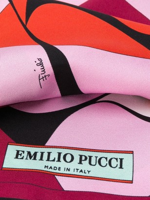 Emilio Pucci Alex Print Slim Silk Scarf