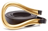 Thumbnail for your product : Bottega Veneta Double-strap Leather Belt - Black Gold