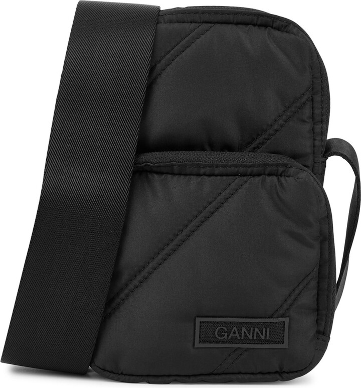 Ganni Mini Quilted Nylon Crossbody Pouch ShopStyle Shoulder Bags