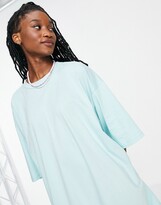 Thumbnail for your product : ASOS DESIGN oversized t-shirt dress in duck egg blue