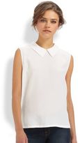 Thumbnail for your product : Equipment Elliot Boxy Silk Top