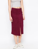 Thumbnail for your product : Daisy Street Wrap Front Skirt In Suedette