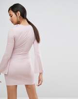 Thumbnail for your product : Ivyrevel Split Long Sleeve Jersey Mini Dress
