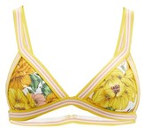 Thumbnail for your product : Zimmermann Poppy Floral-print Triangle Bikini Top - Yellow Print
