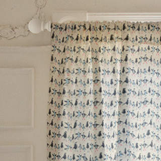 Minted Bird Family Self-Launch Curtains