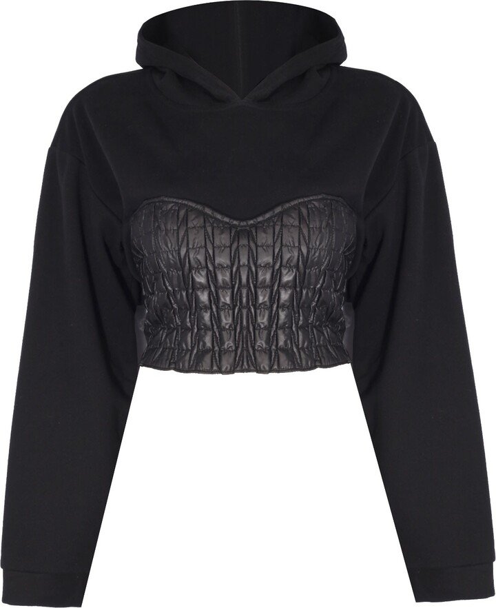 Mirimalist Corset Black Hoodie