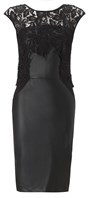 Thumbnail for your product : Lipsy Michelle Keegan Lace Applique Pu Dress