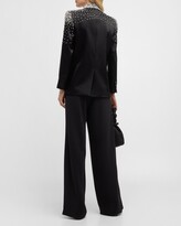 Thumbnail for your product : Alice + Olivia Ivan Crystal Satin Blazer