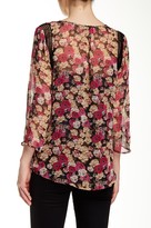 Thumbnail for your product : Daniel Rainn Printed Roll Tab Tie Front Blouse