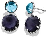 Thumbnail for your product : David Yurman Ch'telaine Double-Drop Earrings with Black Orchid & Blue Topaz