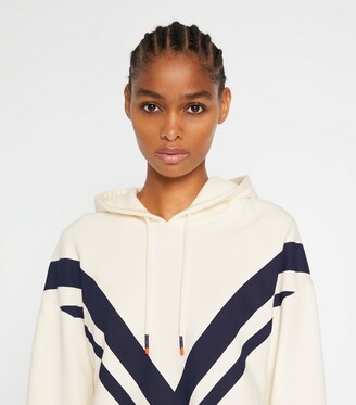 Tory Burch French Terry Chevron Hoodie - ShopStyle