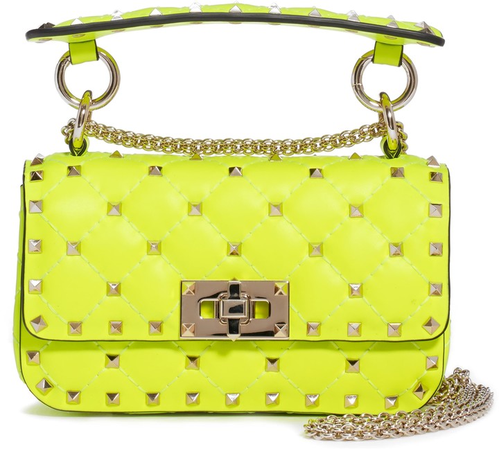 Valentino Mini Spike It Rockstud Neon Leather Shoulder Bag ShopStyle Clothes and Shoes