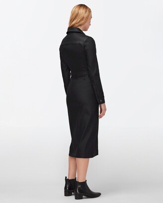 7 For All Mankind Luxe West Coated Dress in Black