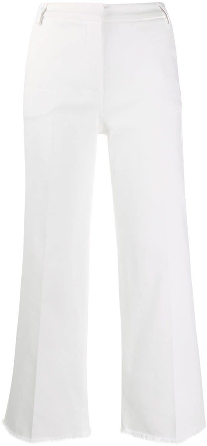 black flared suit trousers