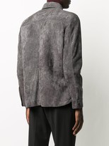 Thumbnail for your product : Ajmone Leather-Trimmed Suede Shirt Jacket