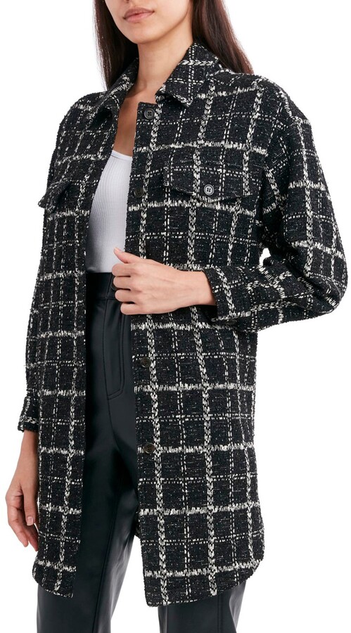 warehouse chenille tweed jacket