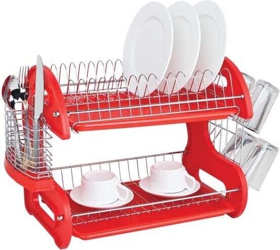 LEXI HOME X-Large Over the Sink Adjustable Dish Rack Drainer with