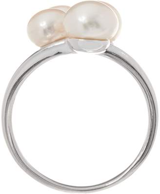 Honora Cultured Pearl Sterling Silver Bypass Style Ring