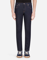 Thumbnail for your product : Dolce & Gabbana Slim-Fit Stretch Jeans With Patch