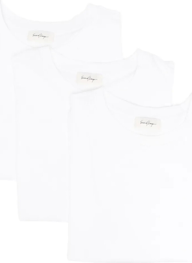 Second/Layer cotton crew-neck T-shirt (pack of three)