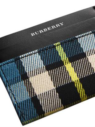 Burberry Tartan Check and Leather Card Case