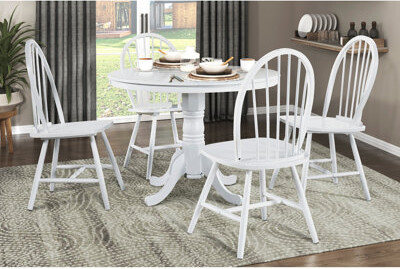 Rosalind Wheeler 4 - Person Counter Height Rubberwood Dining Set